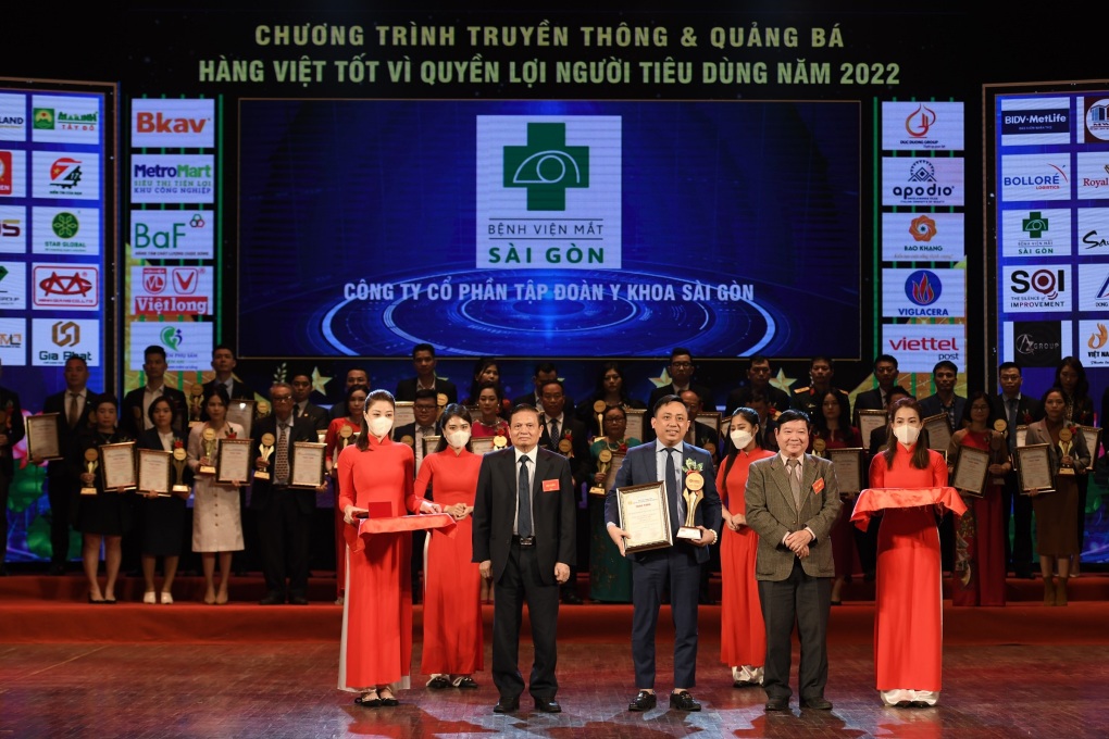 Bệnh viện Mắt Sài Gòn đạt danh hiệu Thương hiệu vàng Việt Nam 2022